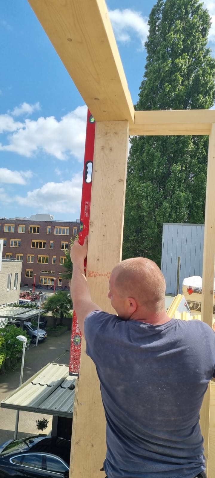 Dakopbouw Amsterdam-Osdorp – de houten constructie, foto 10
