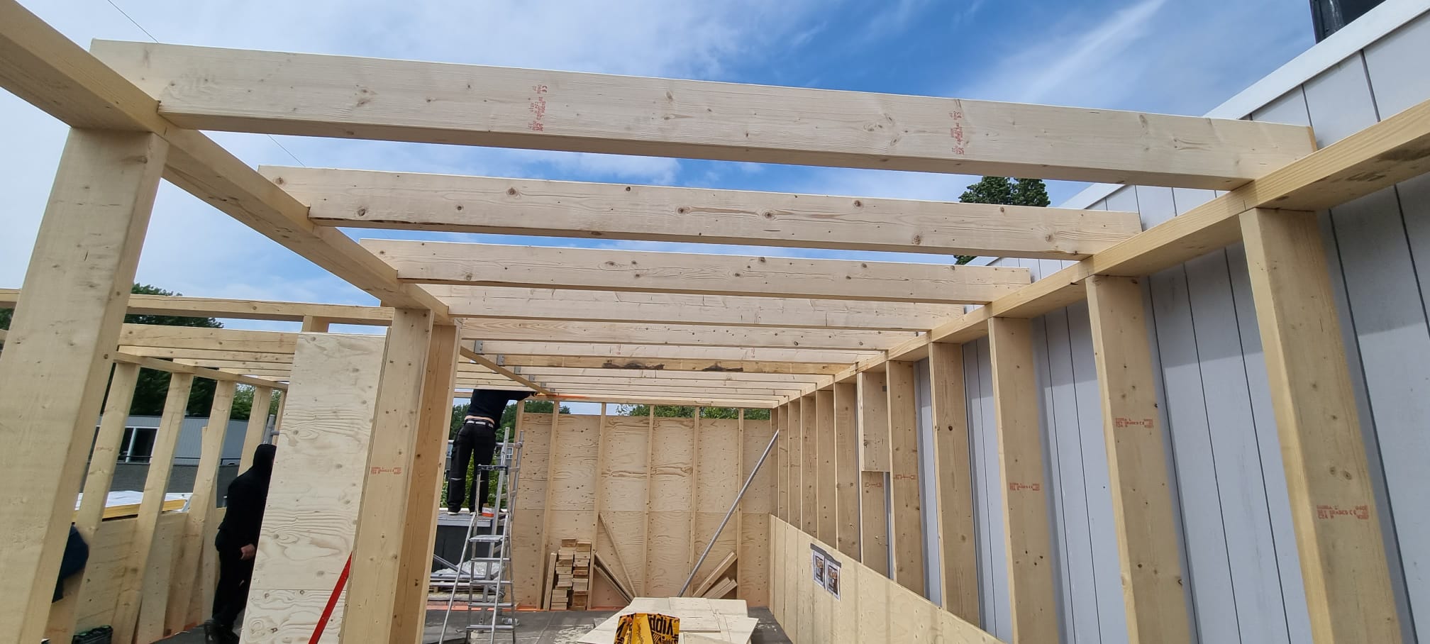 Dakopbouw Amsterdam-Osdorp – de houten constructie, foto 12