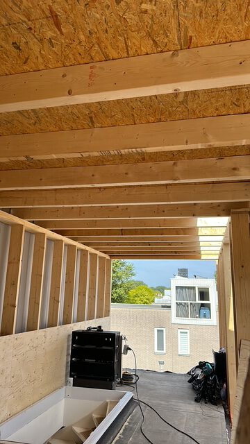 Dakopbouw Amsterdam-Osdorp – de houten constructie, foto 16