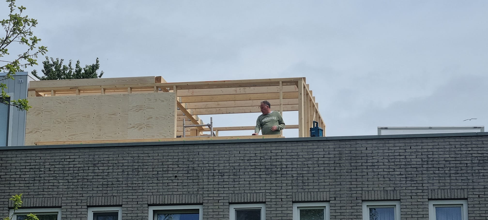 Dakopbouw Amsterdam-Osdorp – de houten constructie, foto 13