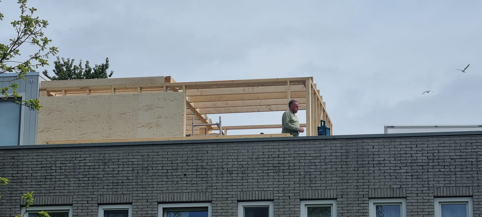 Dakopbouw Amsterdam-Osdorp – de houten constructie, foto 14