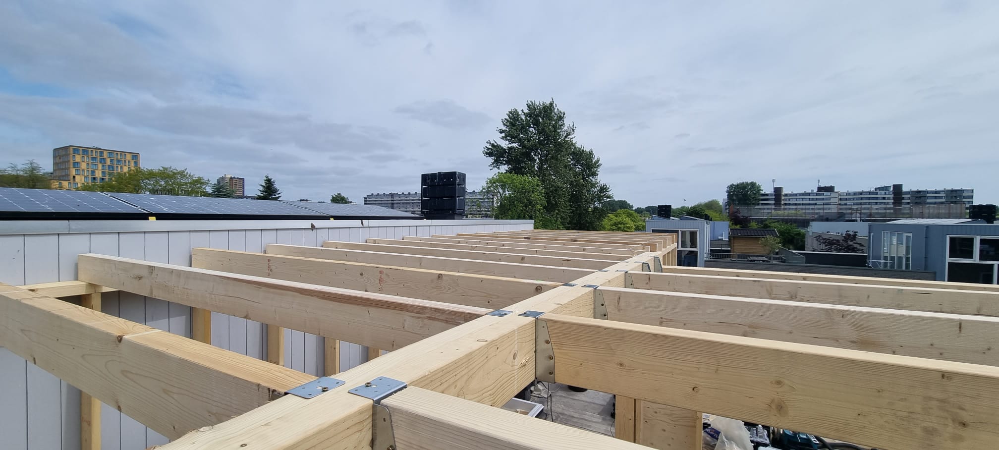 Dakopbouw Amsterdam-Osdorp – dakconstructie en dakplaten, foto 1