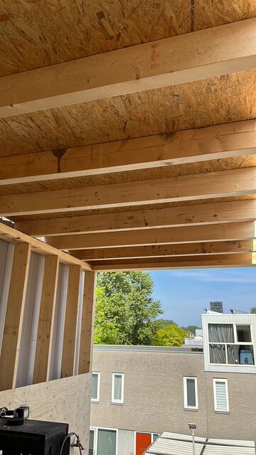 Dakopbouw Amsterdam-Osdorp – de houten constructie, foto 18