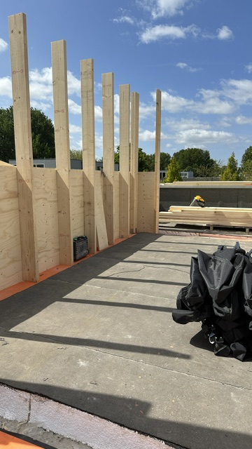 Dakopbouw Amsterdam-Osdorp – de houten constructie, foto 3