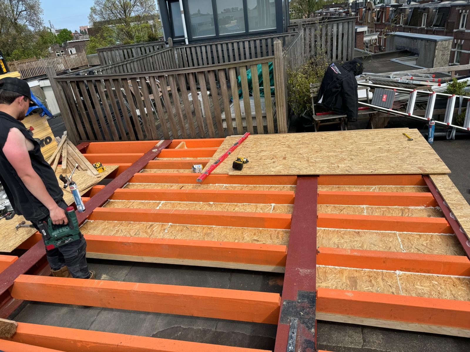 Dakopbouw Amsterdam-Oost – de nieuwe constructie, foto 1