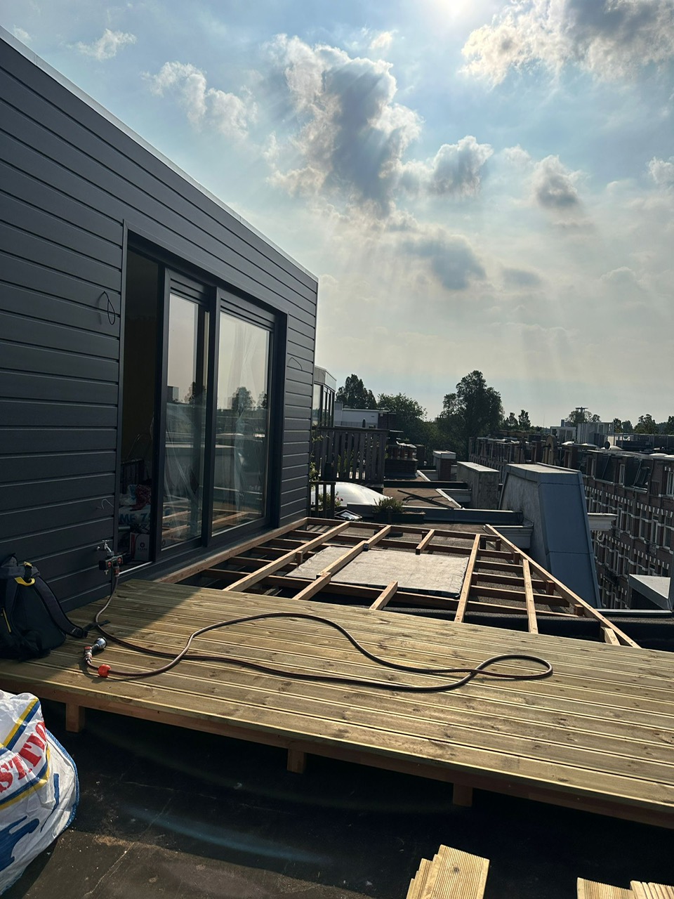 Dakopbouw Amsterdam-Oost – aanleg van het dakterras, foto 3