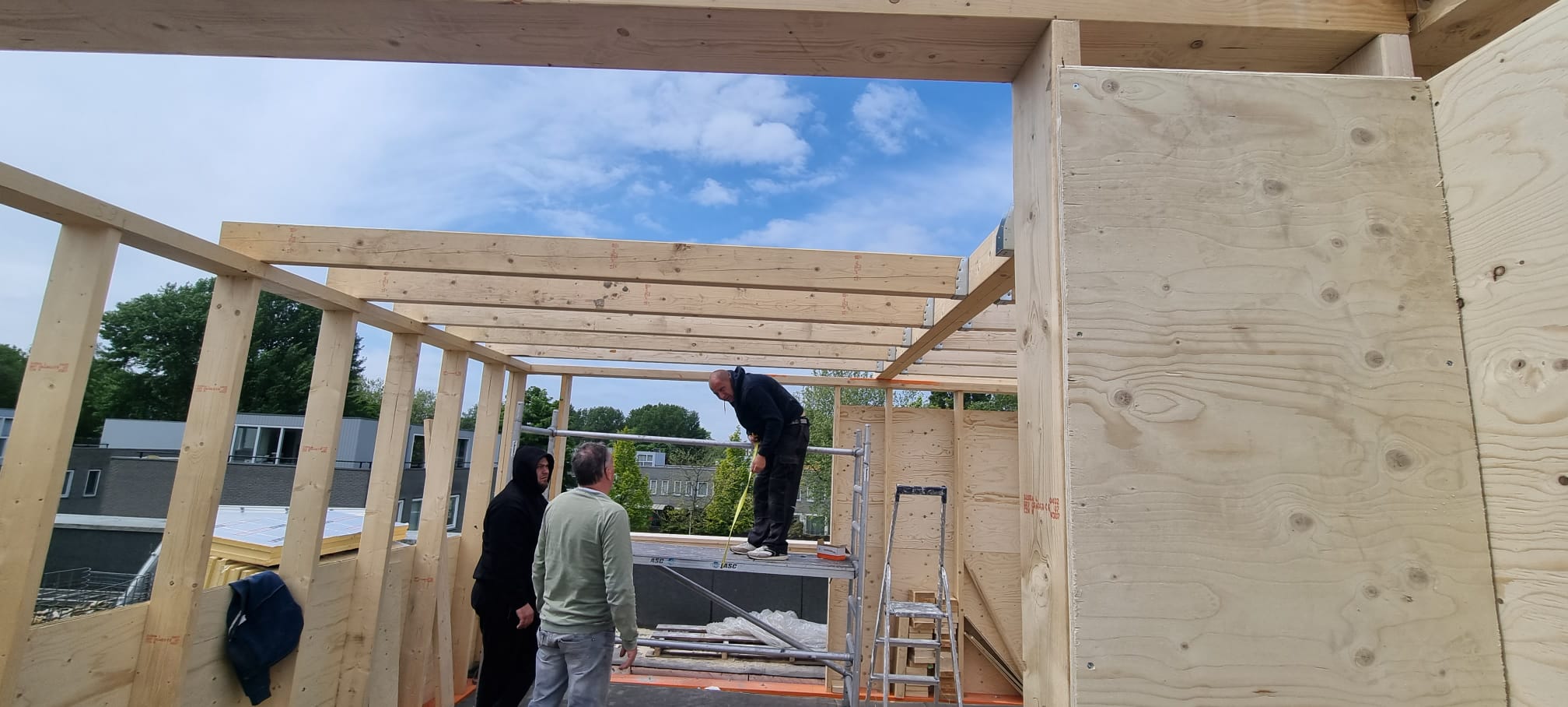 Dakopbouw Amsterdam-Osdorp – de houten constructie, foto 15